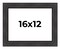 12x16 Traditional Picture Frame with UV-Resistant Acrylic & Acid Free Backing, Available in 3 Finishes - Black, Brown, Gold